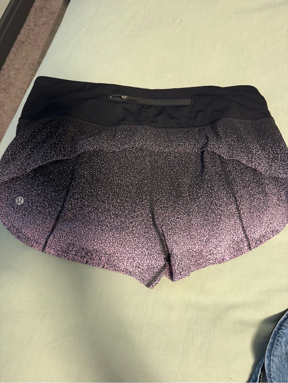 Lululemon Running Shorts in Black and Purple/ pink